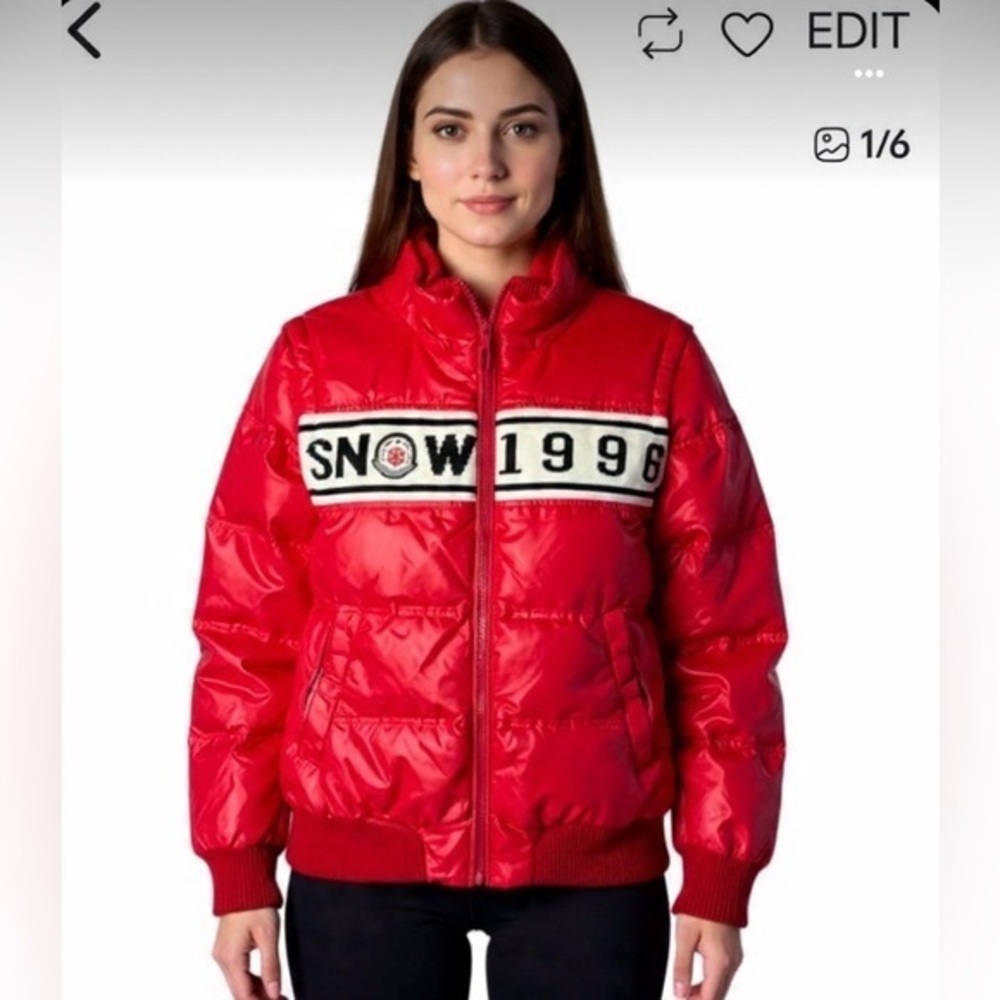 European Fashion Street Wear For Cool Women Wear Snow 1996 Jacket Size 42 XL